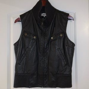 EUC leather vest jacket